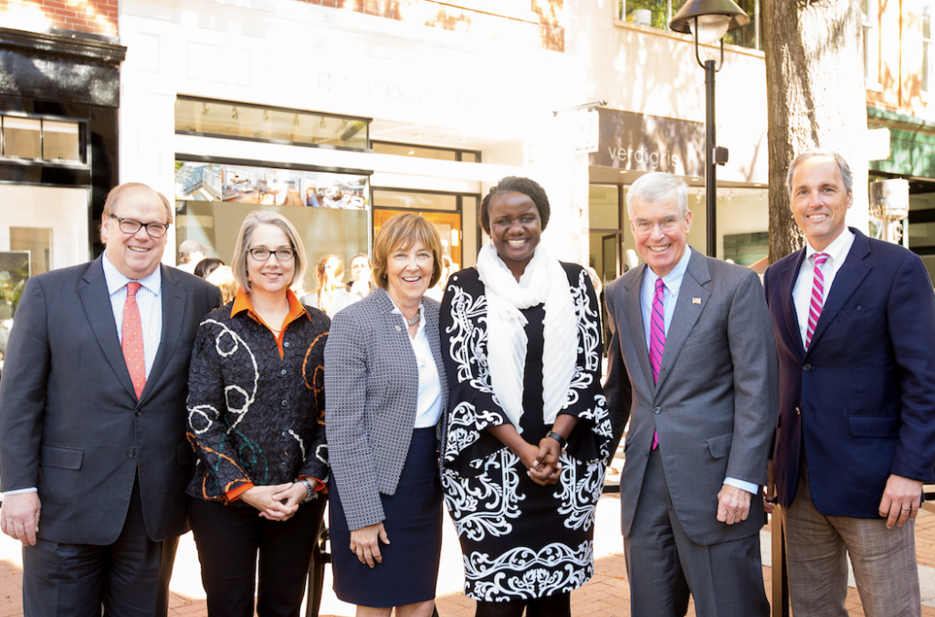 Presidential Precinct Board Members with awardee Abella Bateyunga