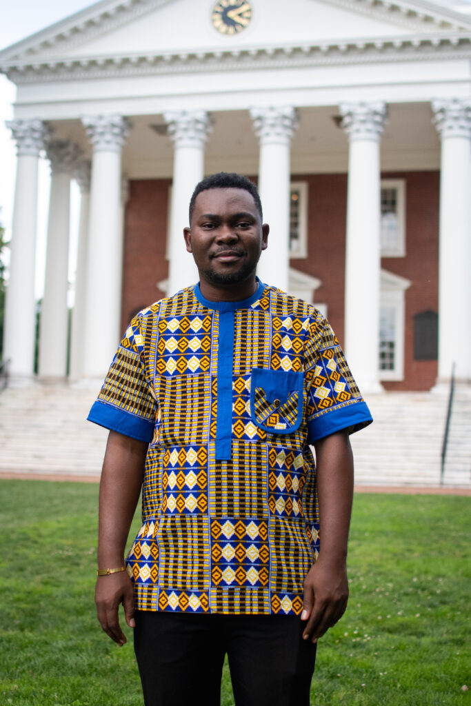 Joseph doe in front of rotunda at university of virginia